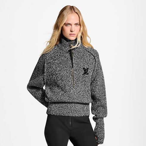 Heathered Half-Zip Pullover cropped view