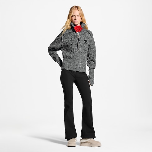 Heathered Half-Zip Pullover worn view
