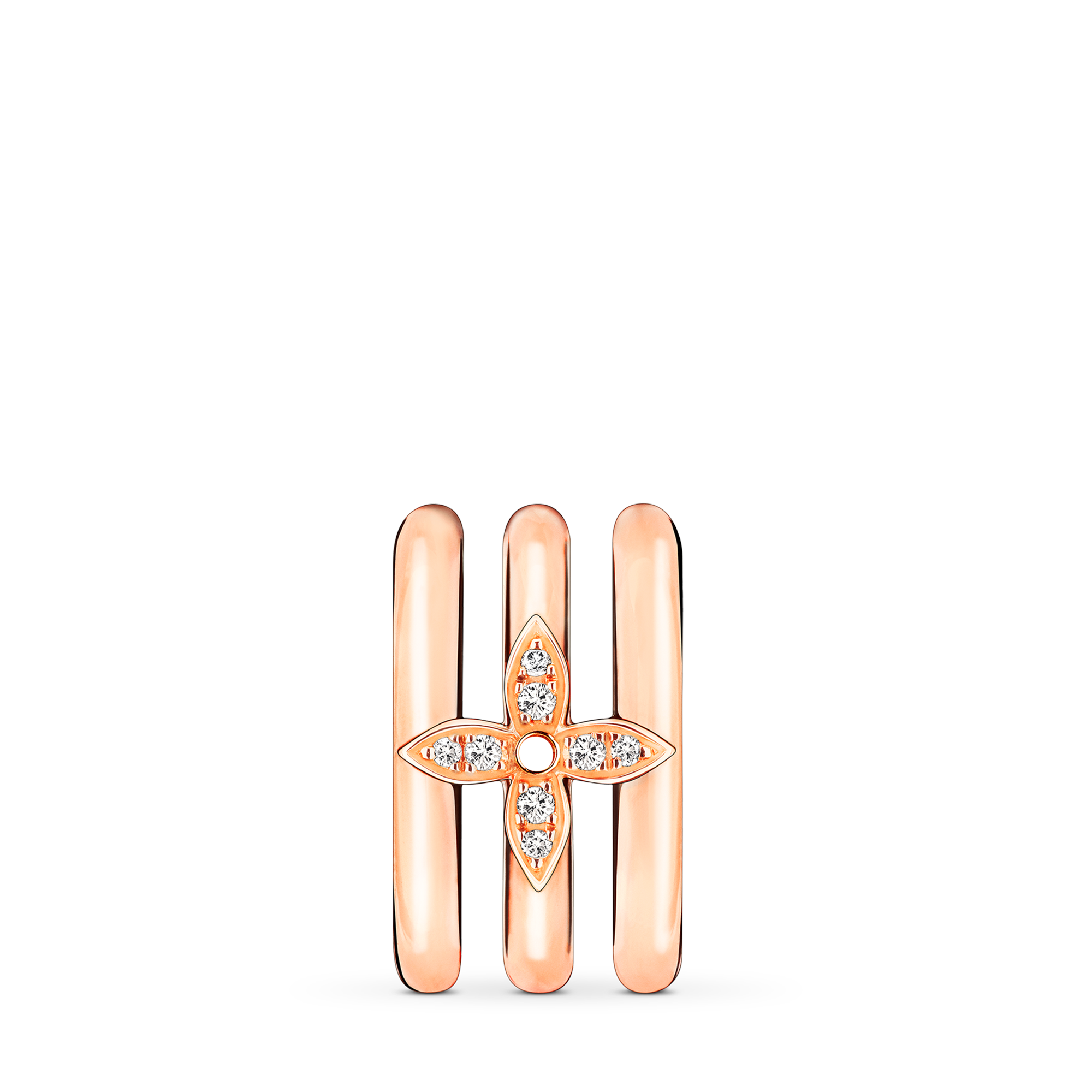 Idylle Blossom Ear Cuff, Pink Gold And Diamonds - Per Unit  in Jewellery