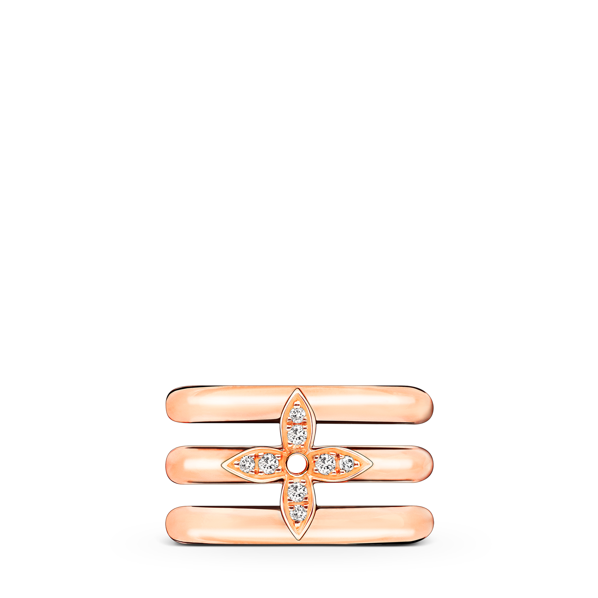 Idylle Blossom Ear Cuff, Pink Gold And Diamonds - Per Unit  in Jewellery