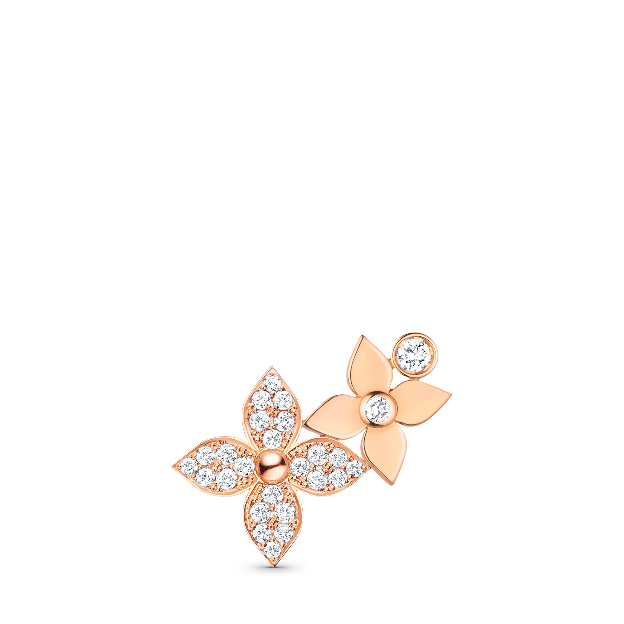 Idylle Blossom Left Earring, Pink Gold And Diamonds - Per Unit  in Jewellery