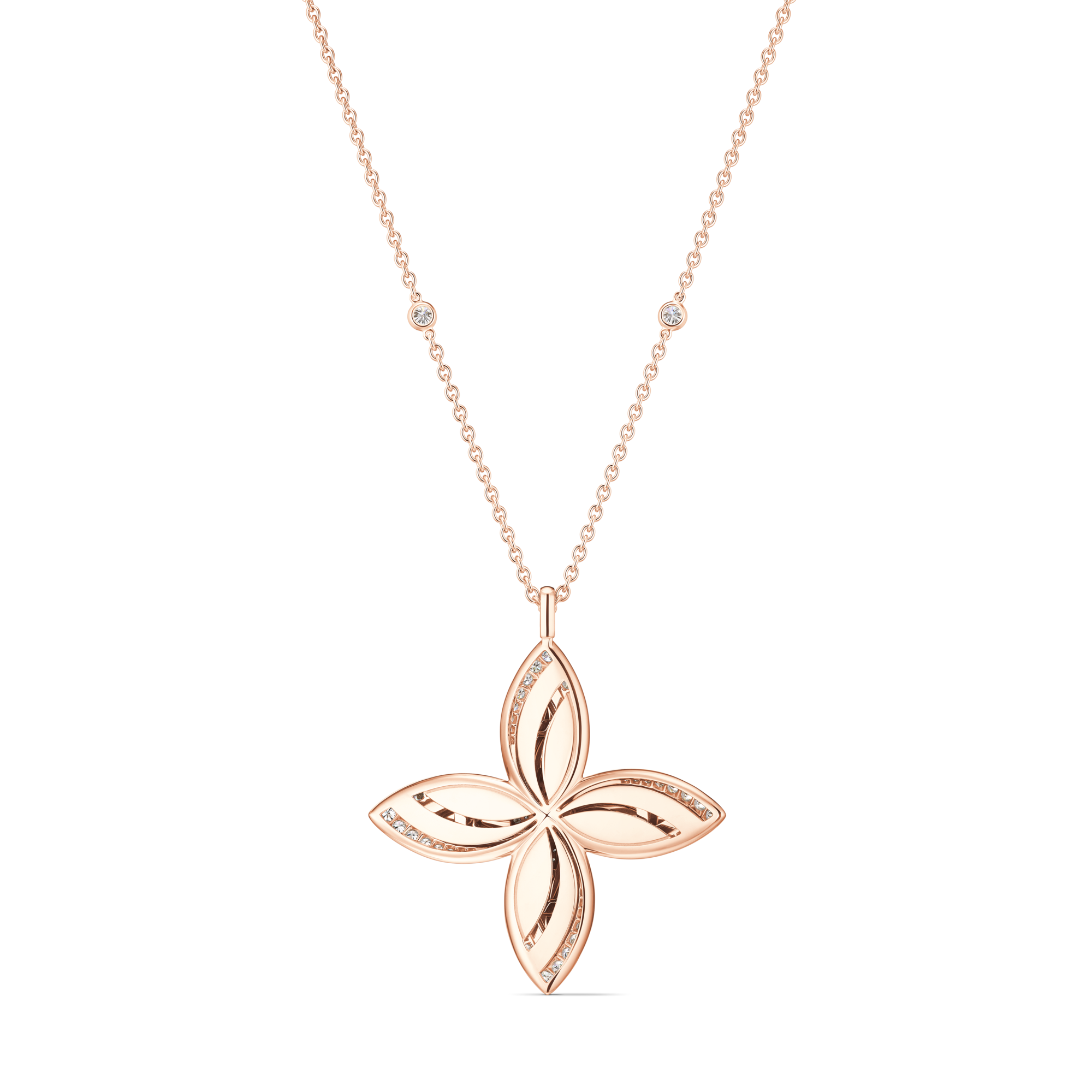 Idylle Blossom Pendant, Pink Gold and Diamonds  in Les Extraordinaires