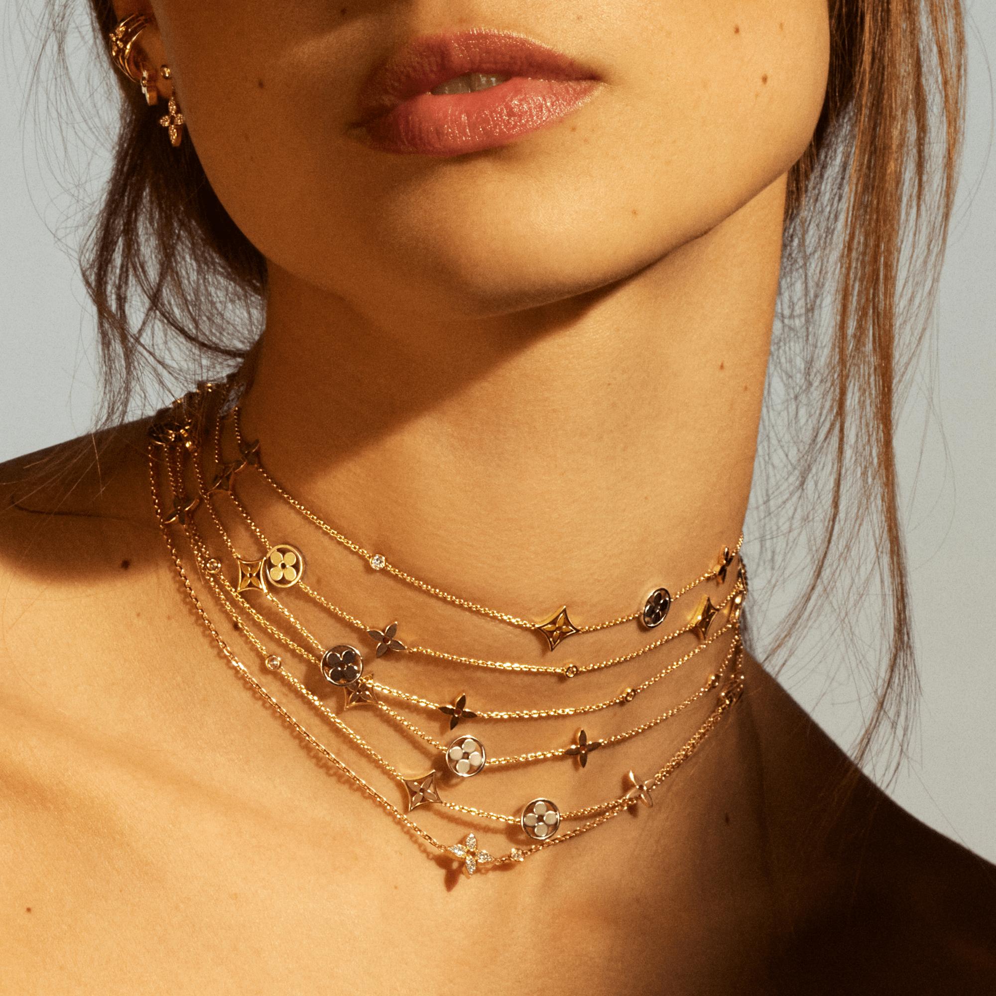 Idylle Blossom sautoir, 3 golds and diamonds  in Jewellery