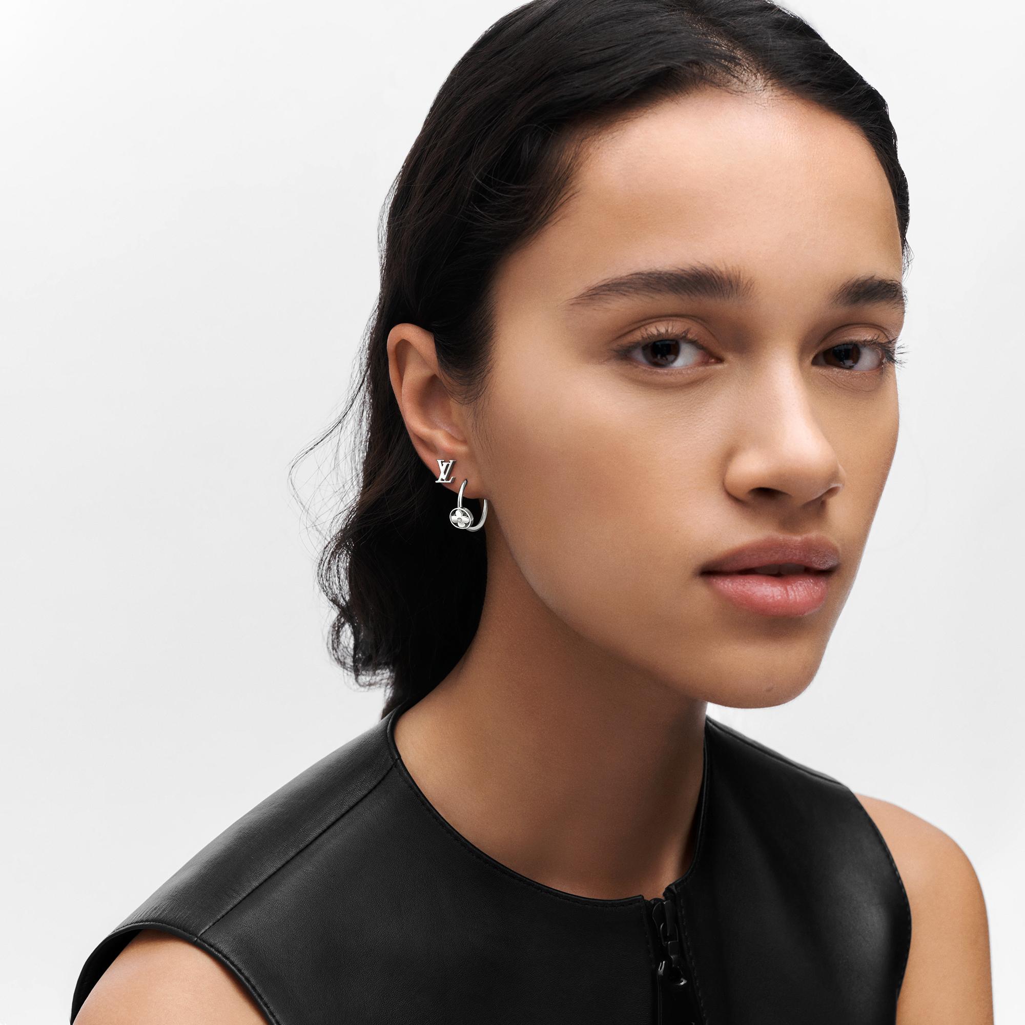 Idylle Blossom Small Hoop, White Gold And Diamond - Per Unit  in Jewellery