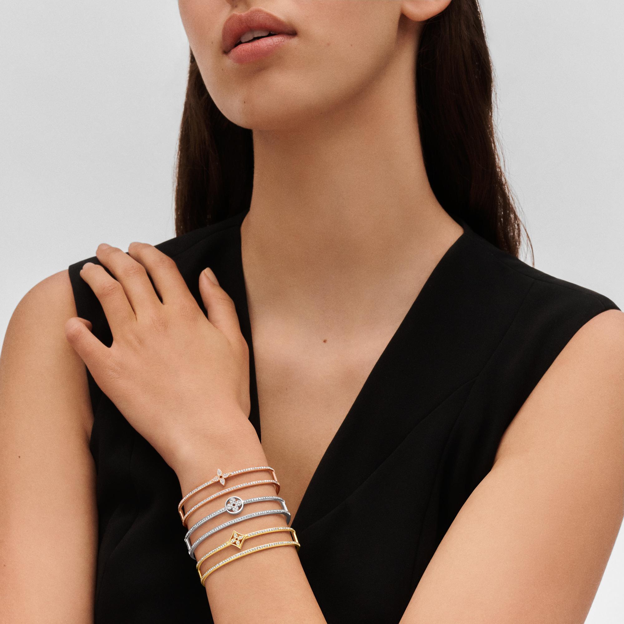 Idylle Blossom Two-Row Bracelet, Pink Gold And Diamonds  in Jewellery