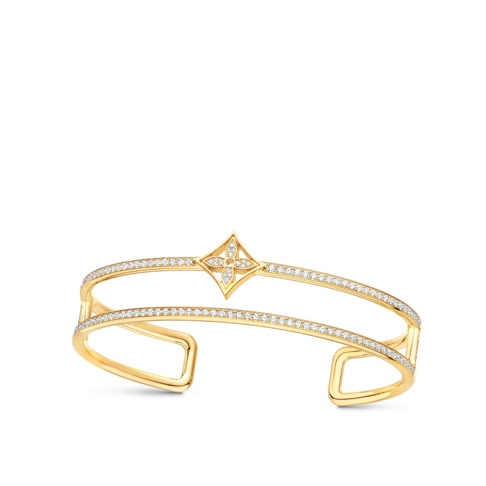 Idylle Blossom Two-Row Bracelet, Yellow Gold And Diamonds  in Jewellery