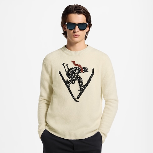 Intarsia Signature Long-Sleeved Pullover in Men's Ready to Wear All Ready to Wear collections by Louis Vuitton (Product zoom)