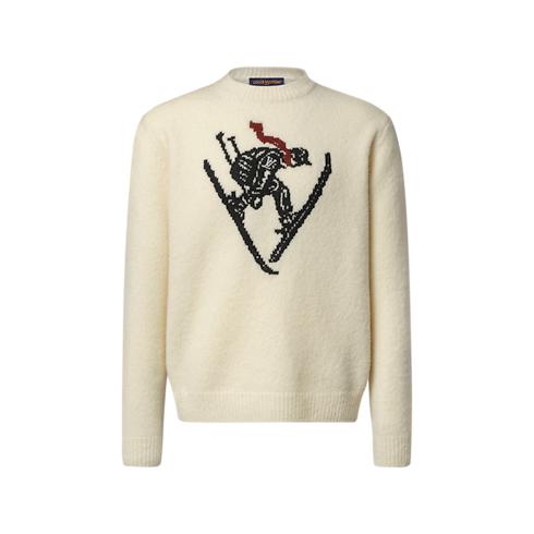 Intarsia Signature Long-Sleeved Pullover in Men's Ready to Wear All Ready to Wear collections by Louis Vuitton (Product zoom)