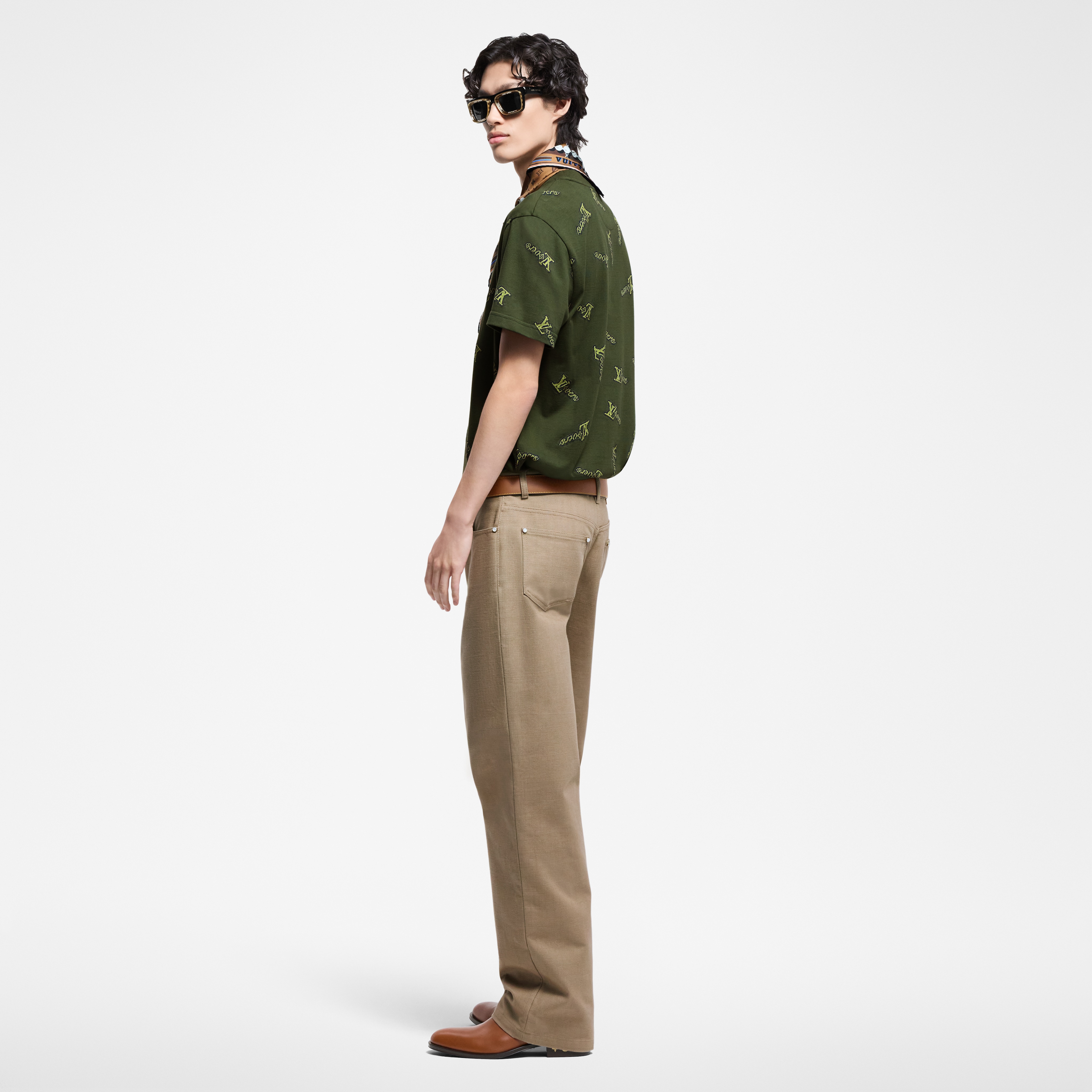 Jacquard Cotton T-Shirt  in Men