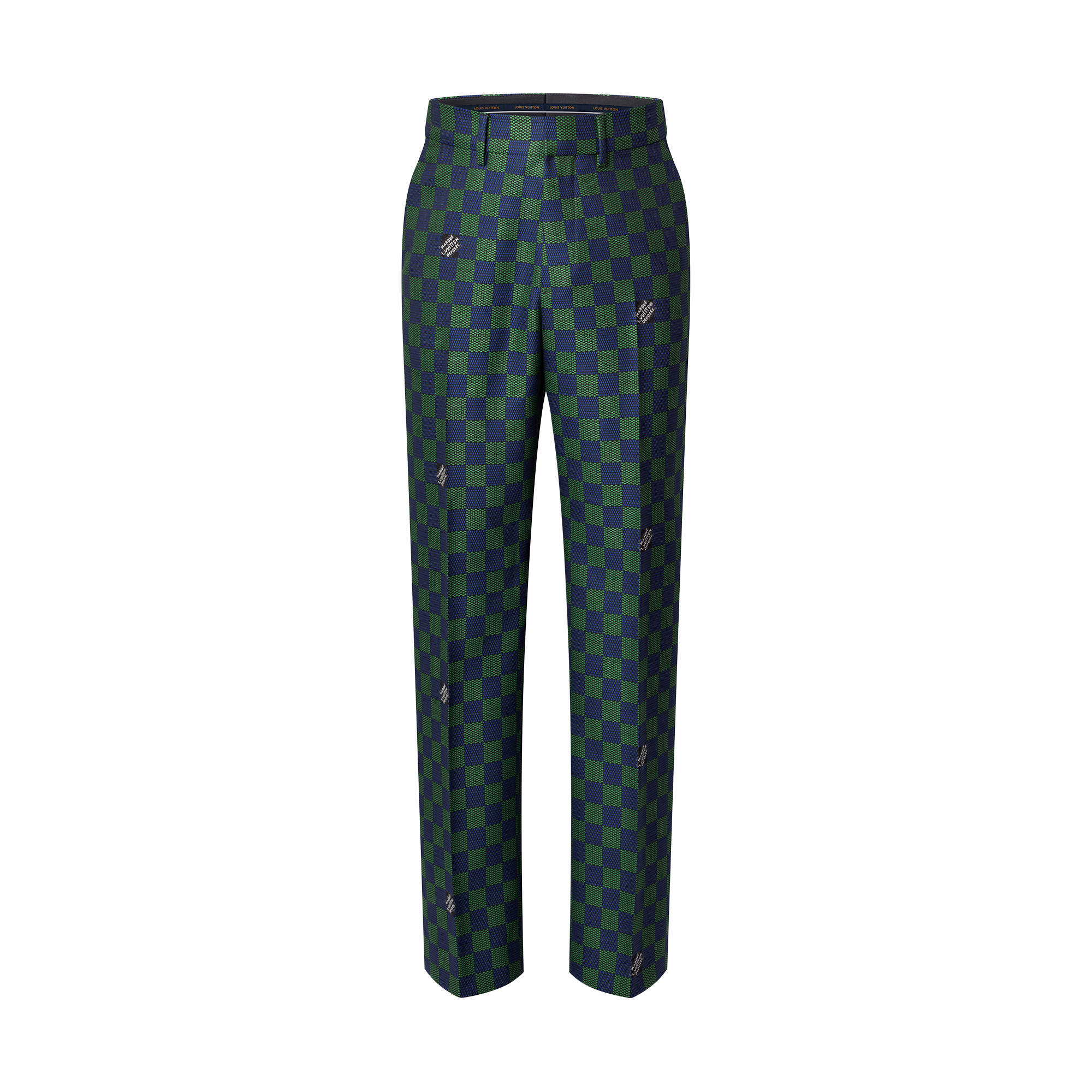 Jacquard Damier Wool Cigarette Pants  in Men