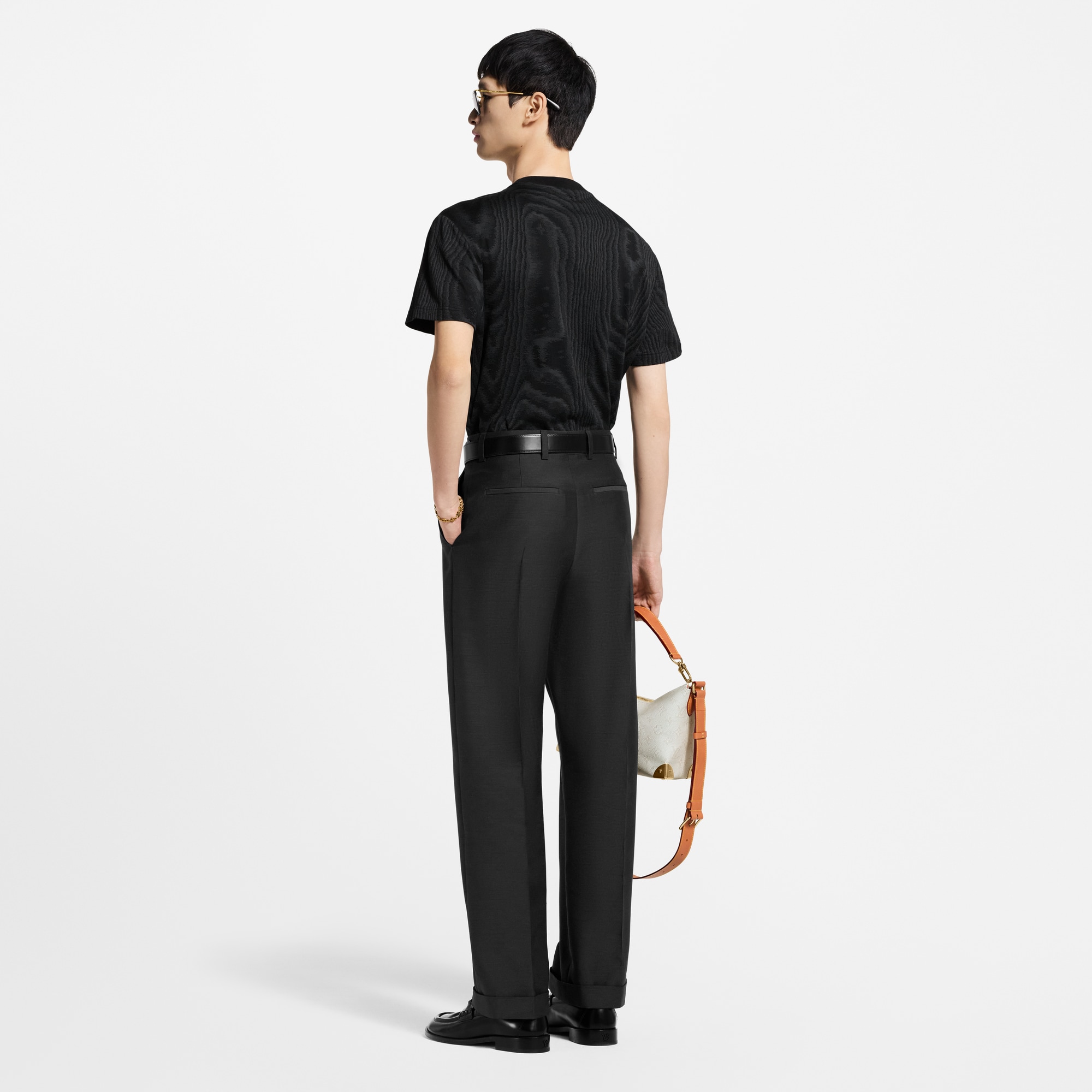 針織布提花 T 恤  in 男士