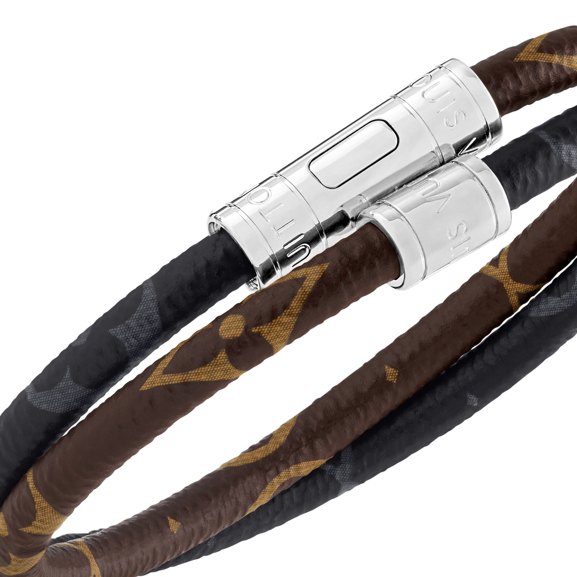 Keep It Double 皮革手環 Monogram 帆布 in 男士