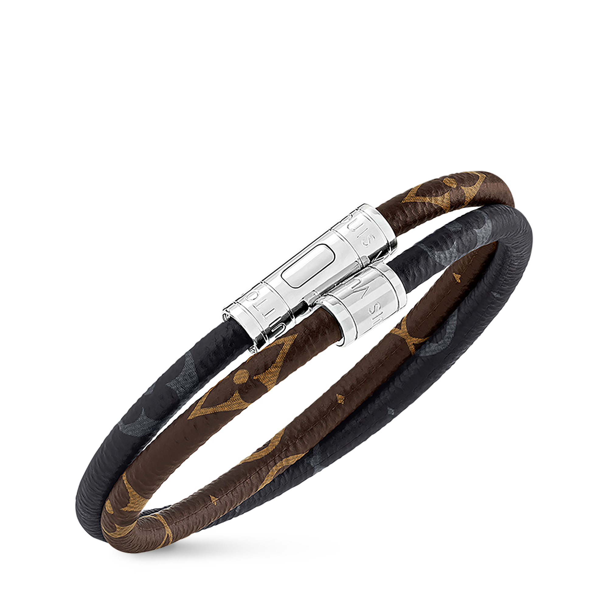 Keep It Double 皮革手環 Monogram 帆布 in 男士