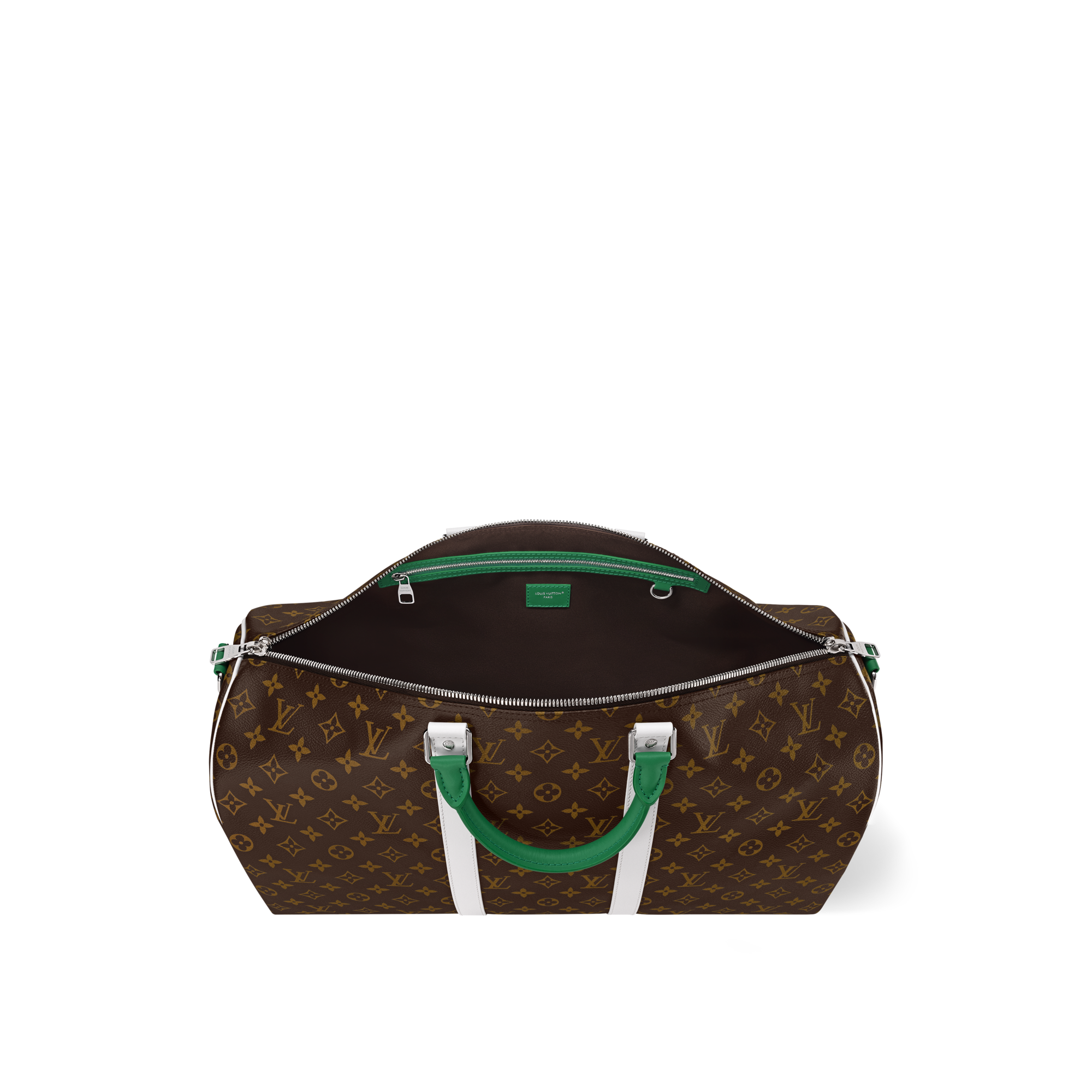 Keepall Bandoulière 50 Monogram Macassar 帆布 in 時尚手袋及小型皮具