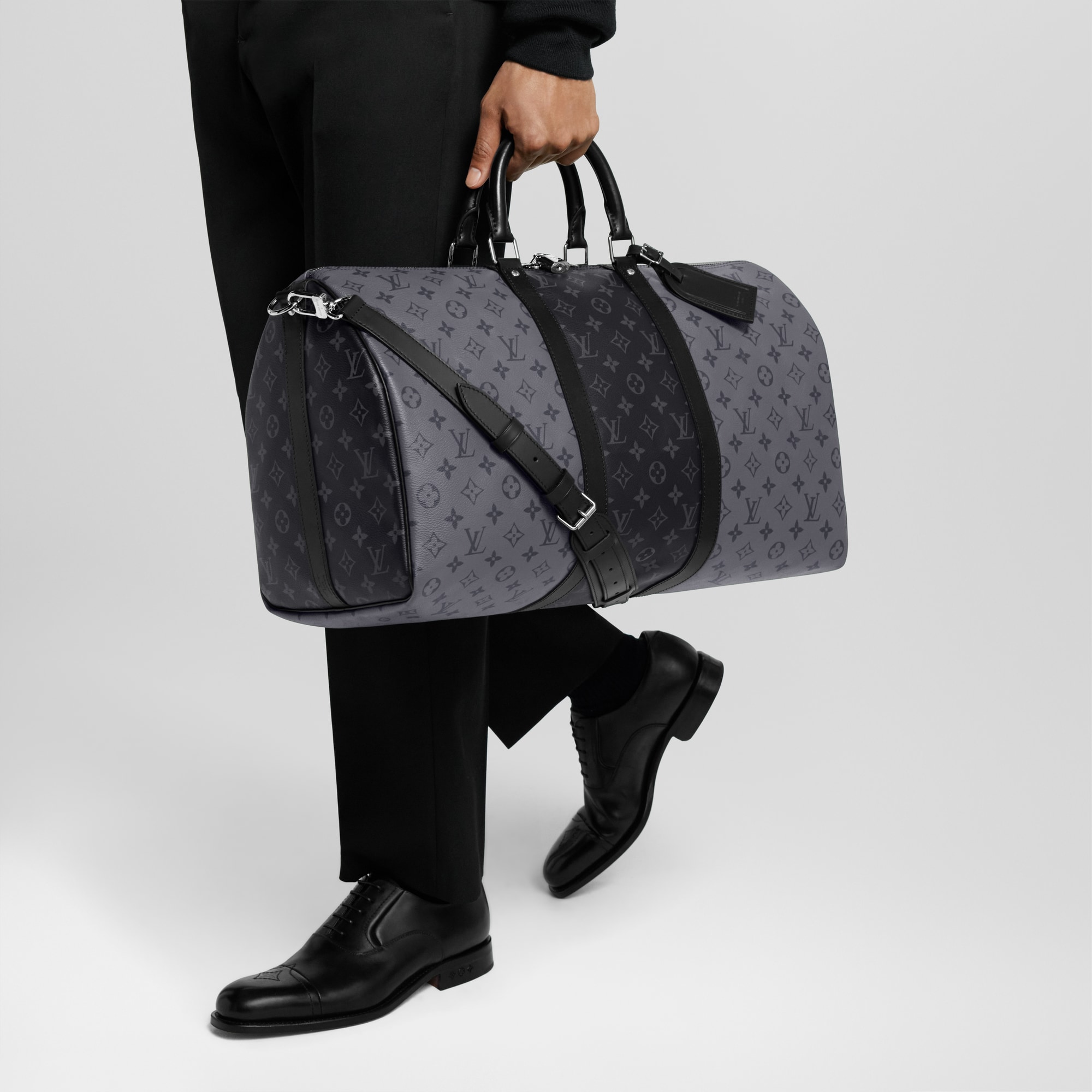 Keepall Bandoulière 50 Monogram Eclipse 帆布 in 男士