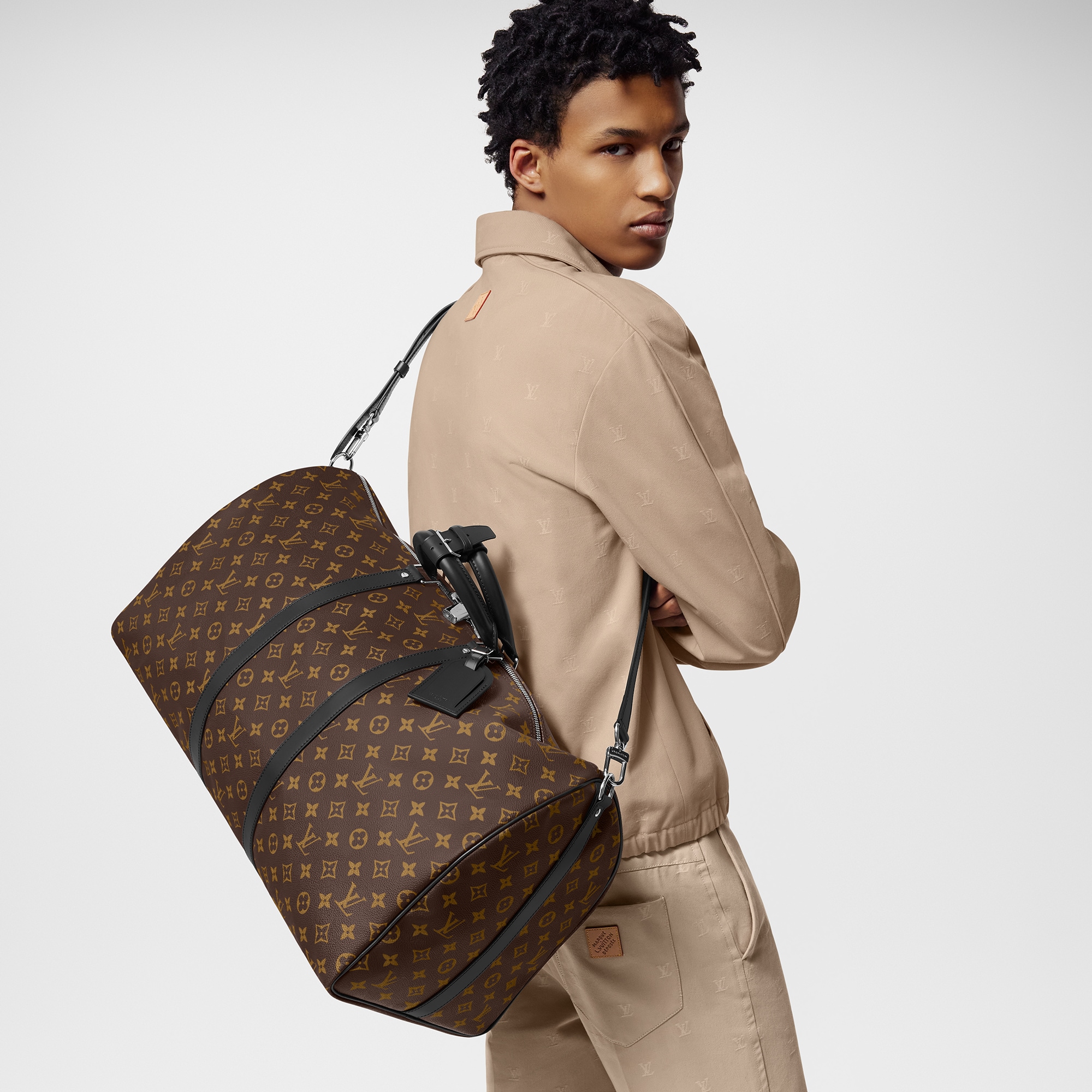 Keepall Bandoulière 55 Monogram Macassar Canvas in Bags and Small Leather Goods