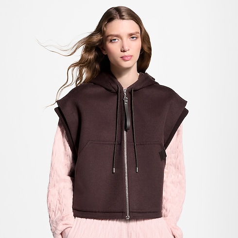 Knit Insert Zip-Up Gilet in Women's Ready to Wear Coats and Jackets collections by Louis Vuitton (Product zoom)