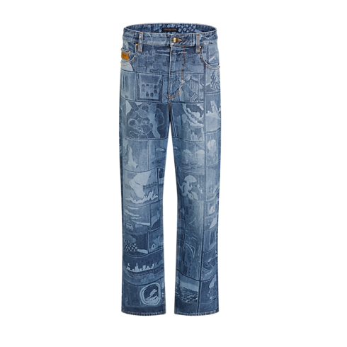 Laser Print Skate Pants front view