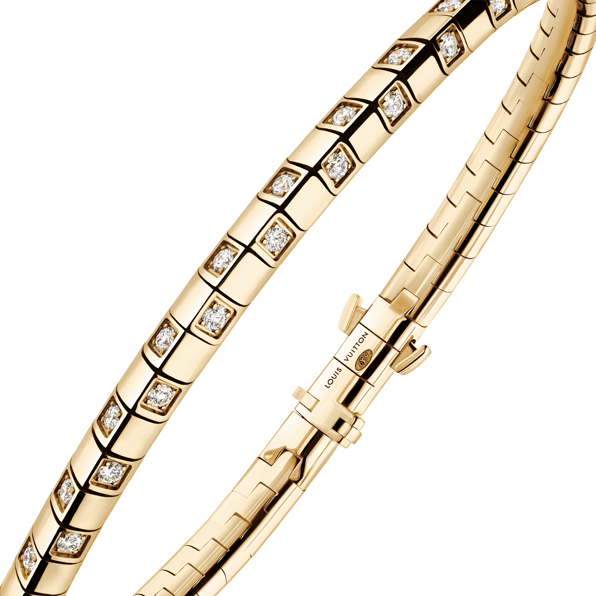 Le Damier de Louis Vuitton Bracelet, Yellow Gold and Diamonds  in Jewellery