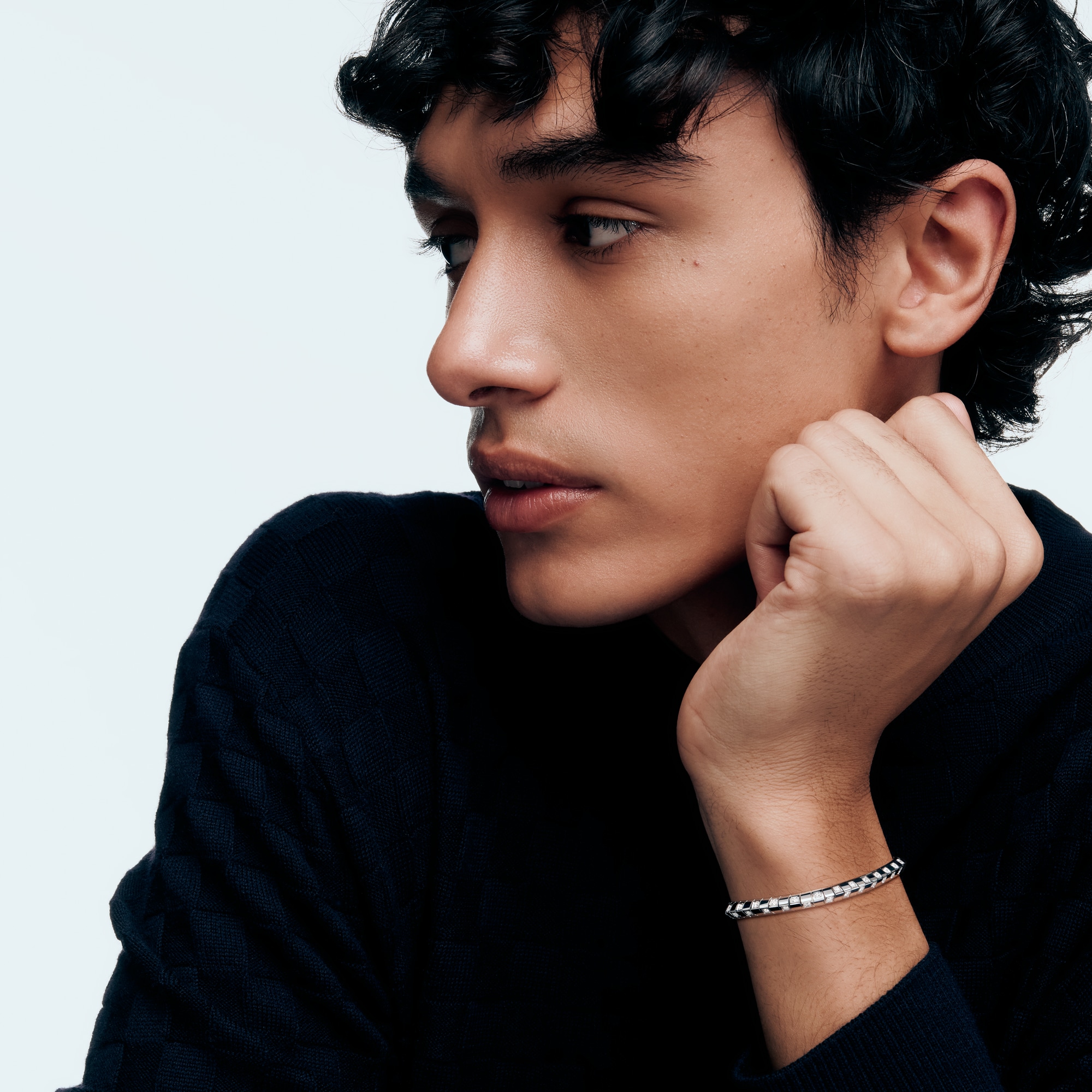 Le Damier de Louis Vuitton Medium Bracelet, White Gold and Diamonds  in Jewellery