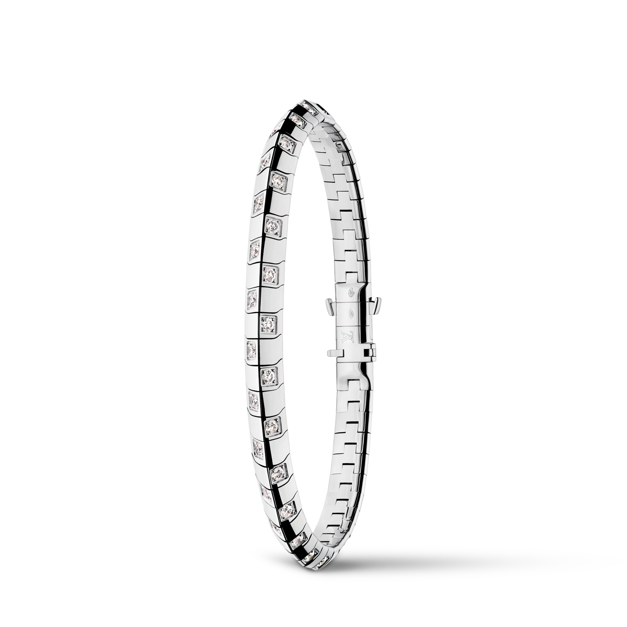 Le Damier de Louis Vuitton Medium Bracelet, White Gold and Diamonds  in Jewellery