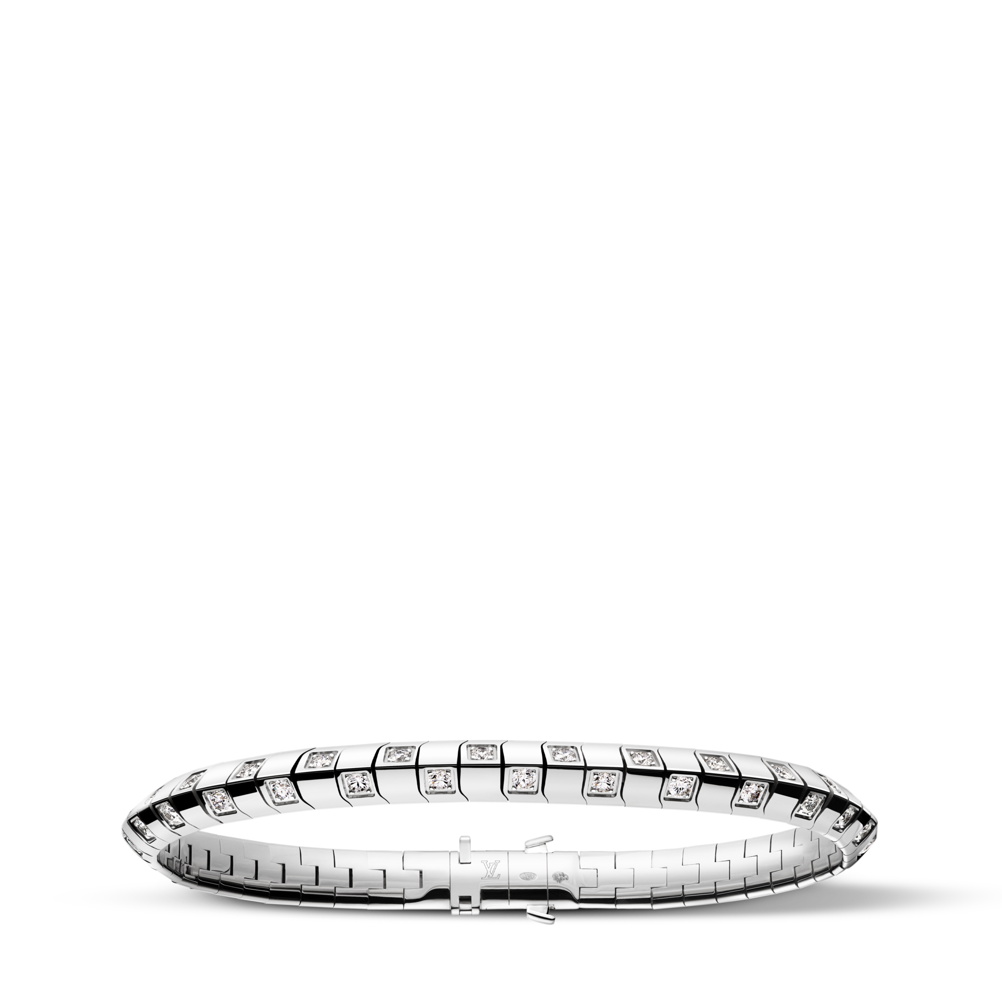 Le Damier de Louis Vuitton Medium Bracelet, White Gold and Diamonds  in Jewellery