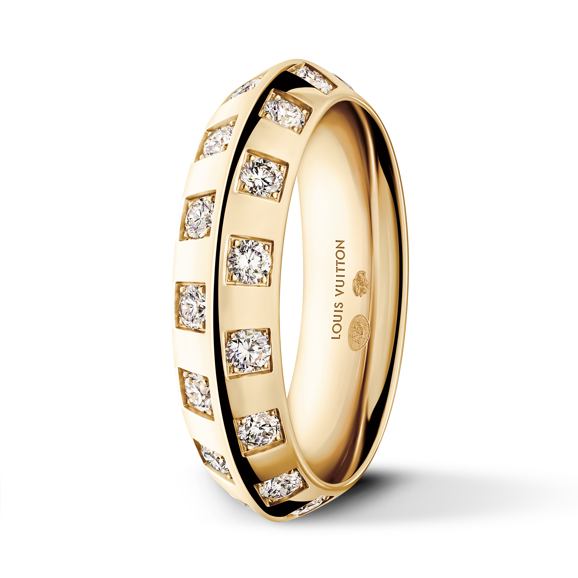 Le Damier de Louis Vuitton Medium Ring 戒指 - 配黃K金及鑽石  in 珠寶系列