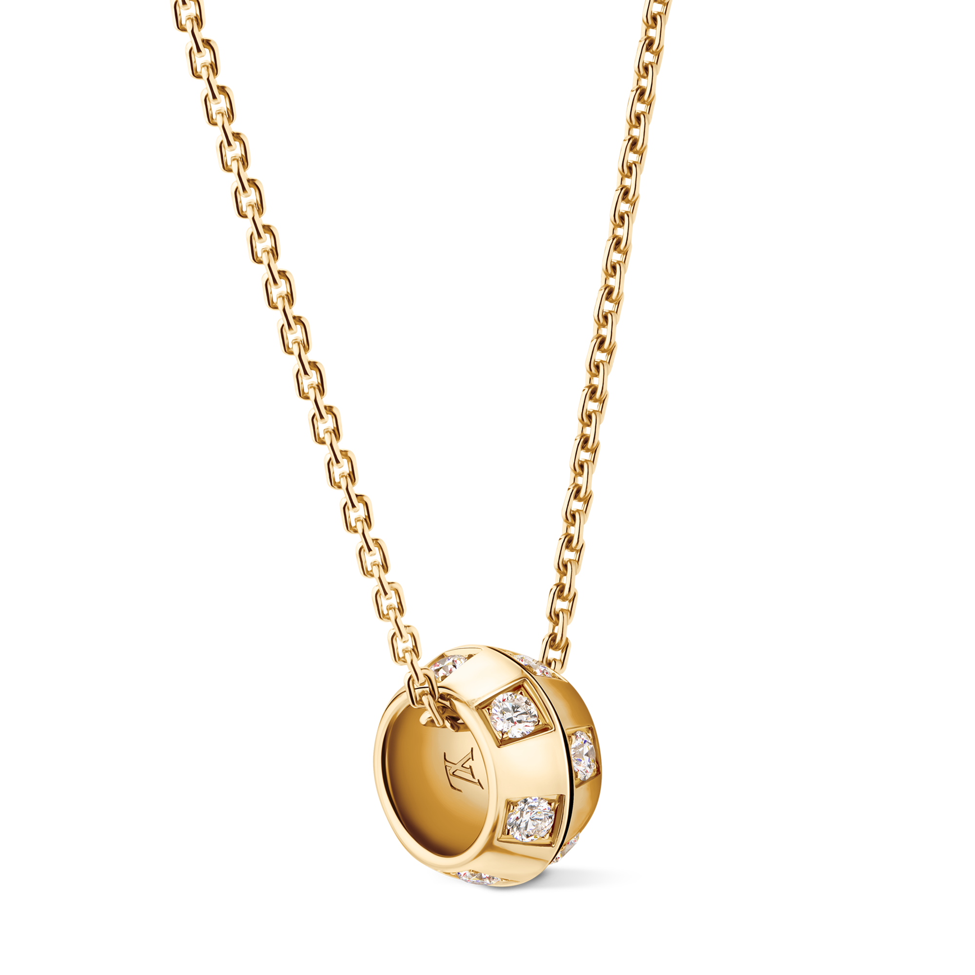 Le Damier de Louis Vuitton Necklace, Yellow Gold and Diamonds  in Jewellery