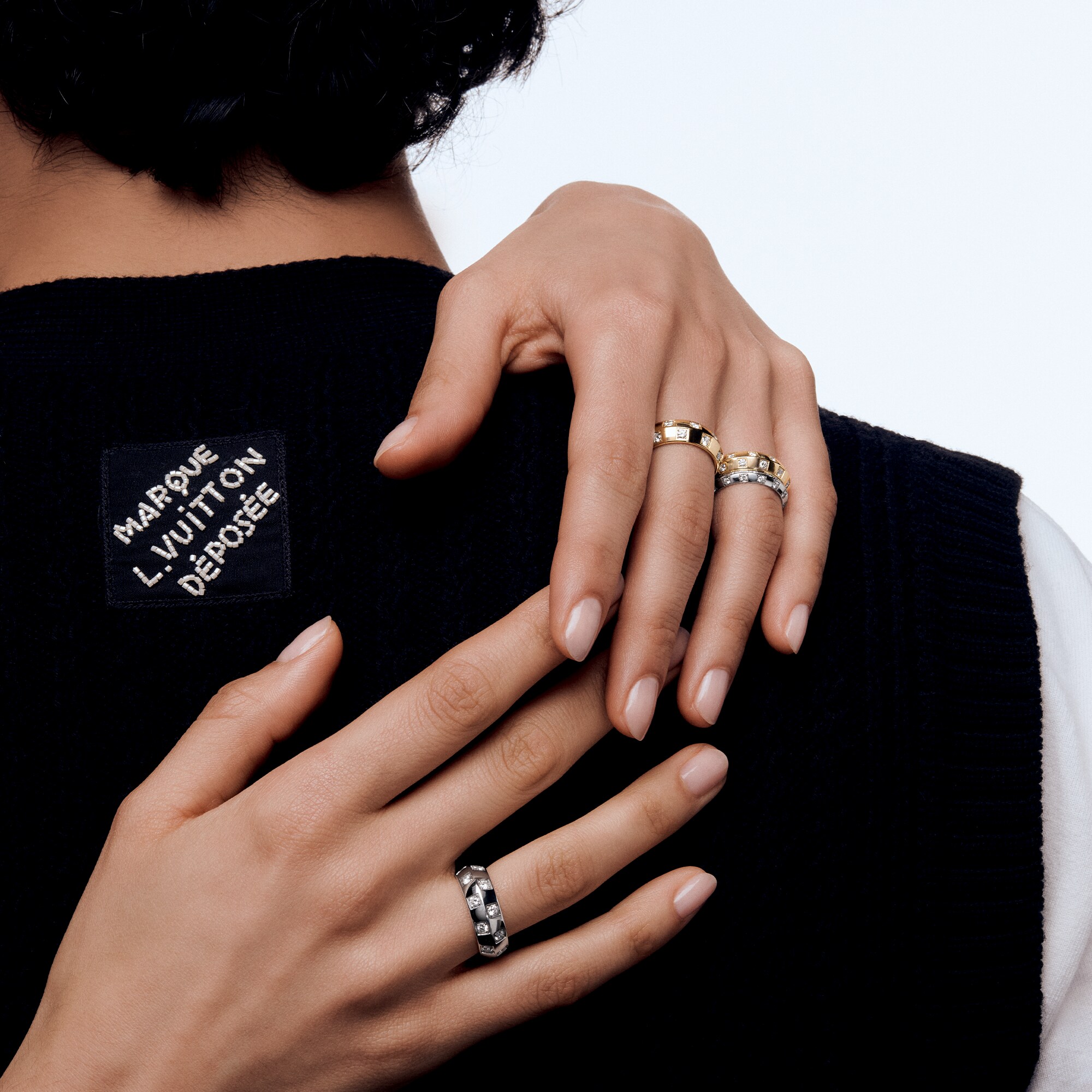 Le Damier de Louis Vuitton Ring, White Gold and Diamonds  in Jewellery