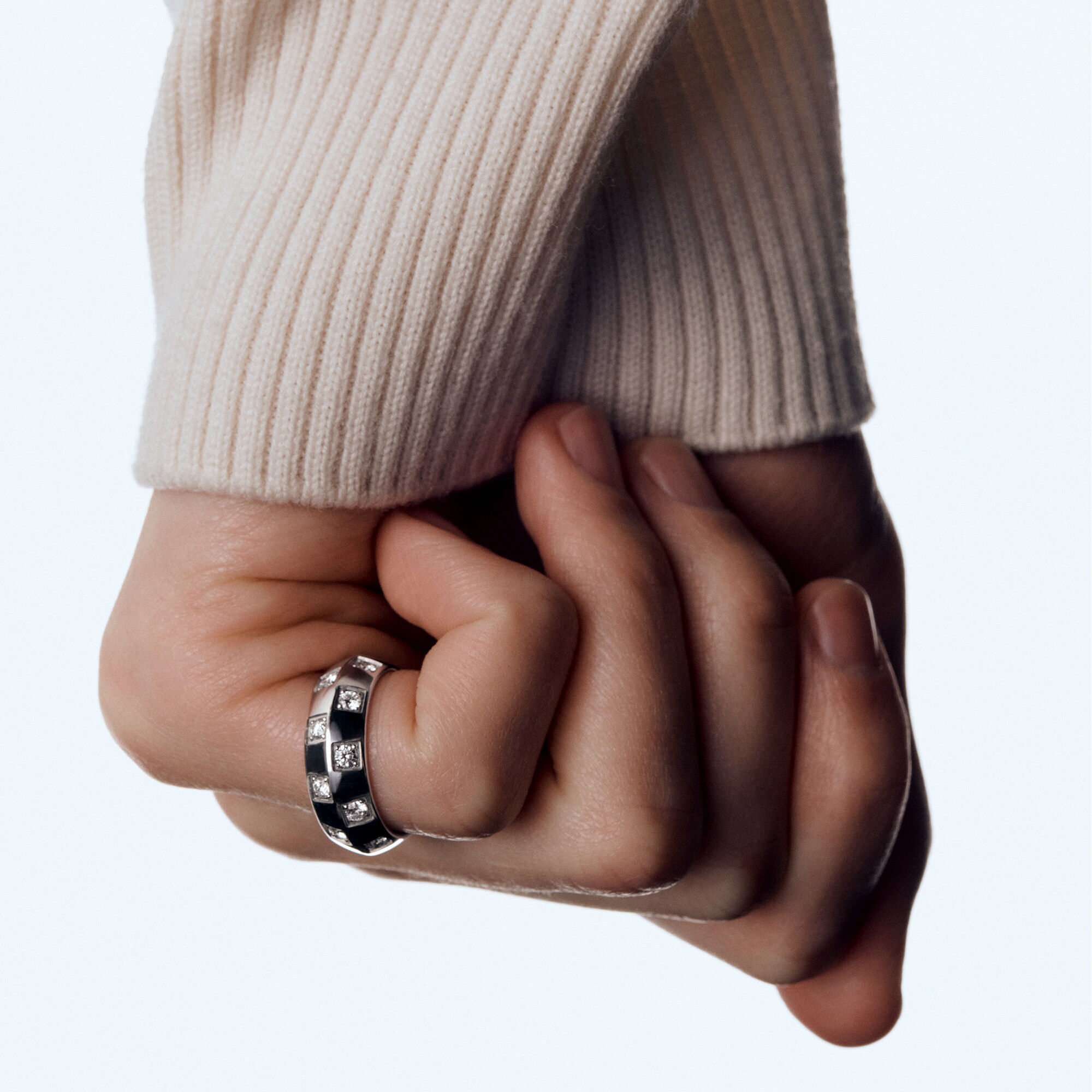 Le Damier de Louis Vuitton Ring, White Gold and Diamonds  in Jewellery