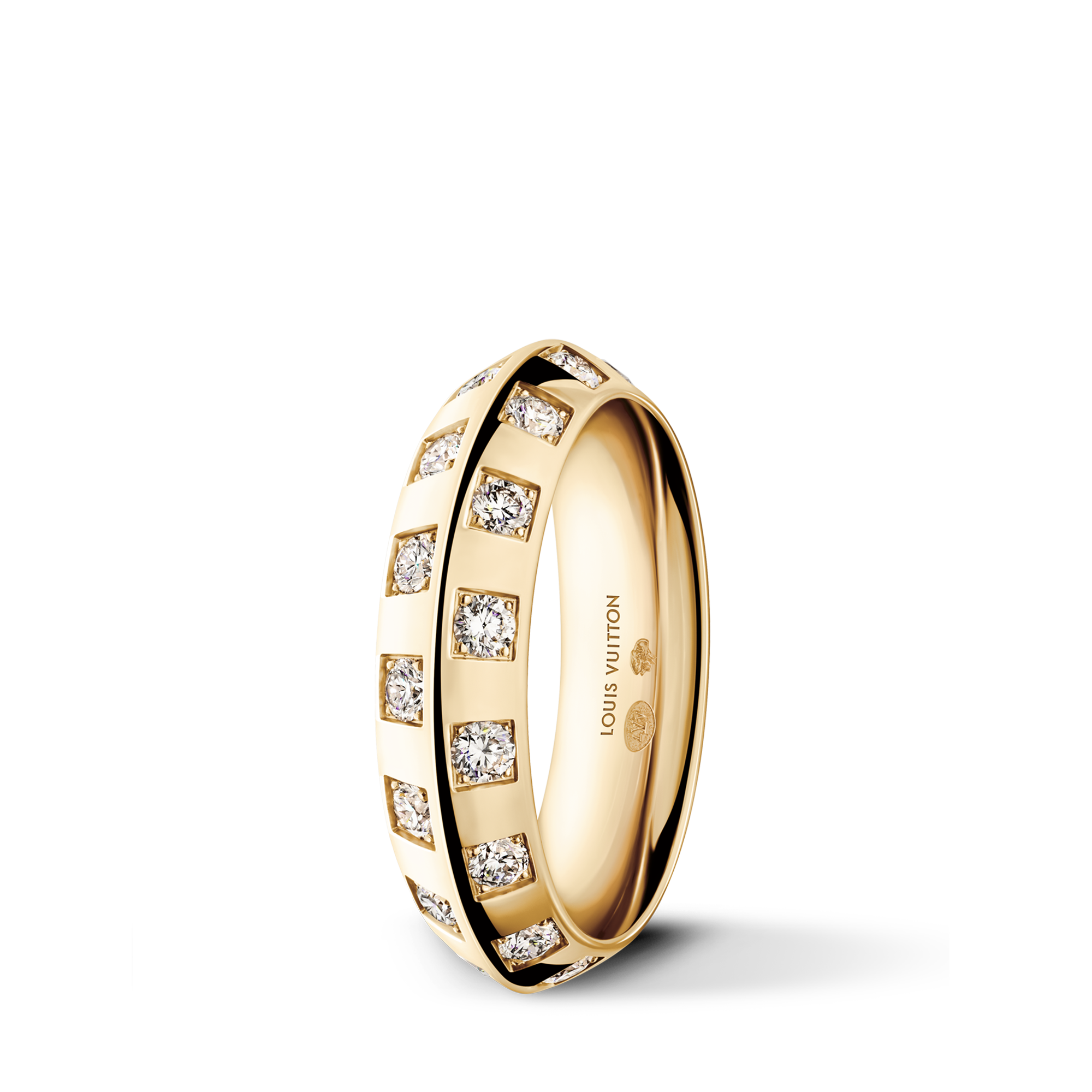 Le Damier de Louis Vuitton Ring, Yellow Gold and Diamonds  in Jewellery