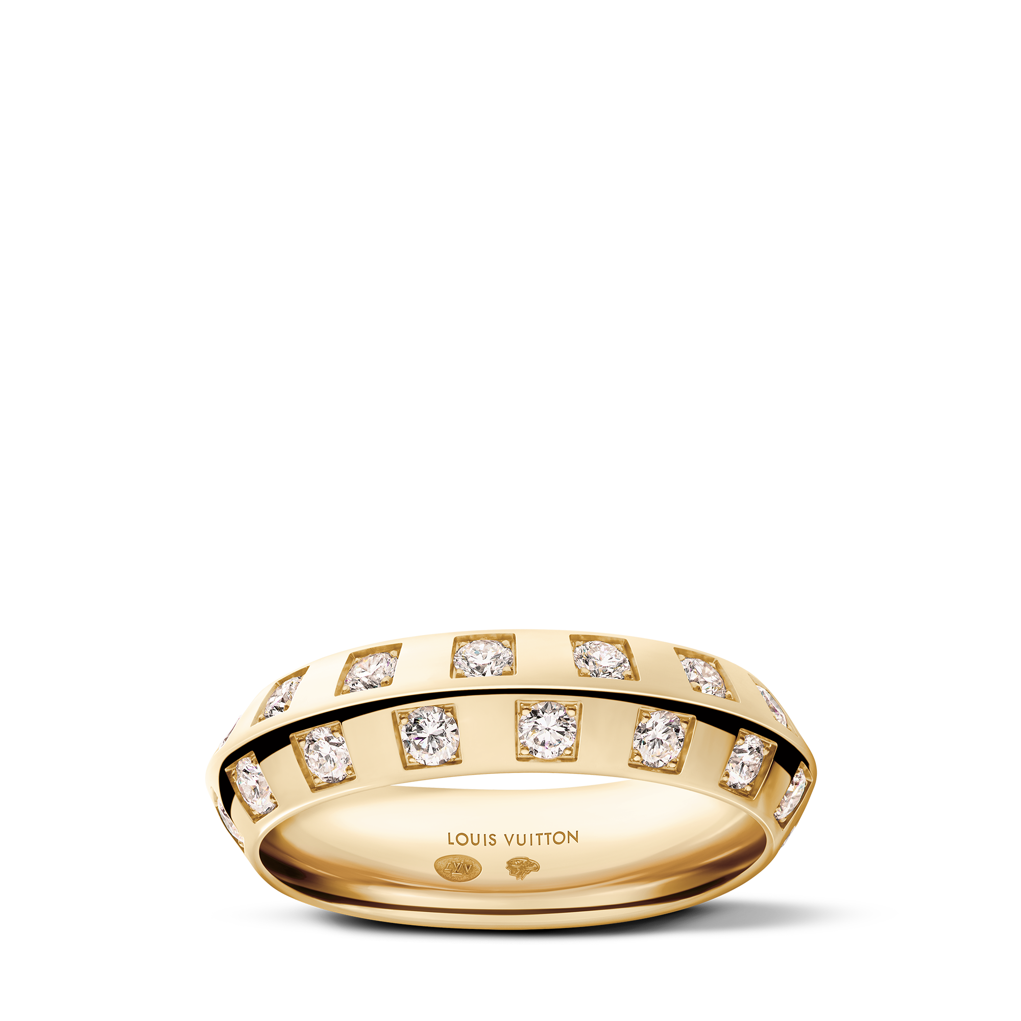 Le Damier de Louis Vuitton Ring, Yellow Gold and Diamonds  in Jewellery