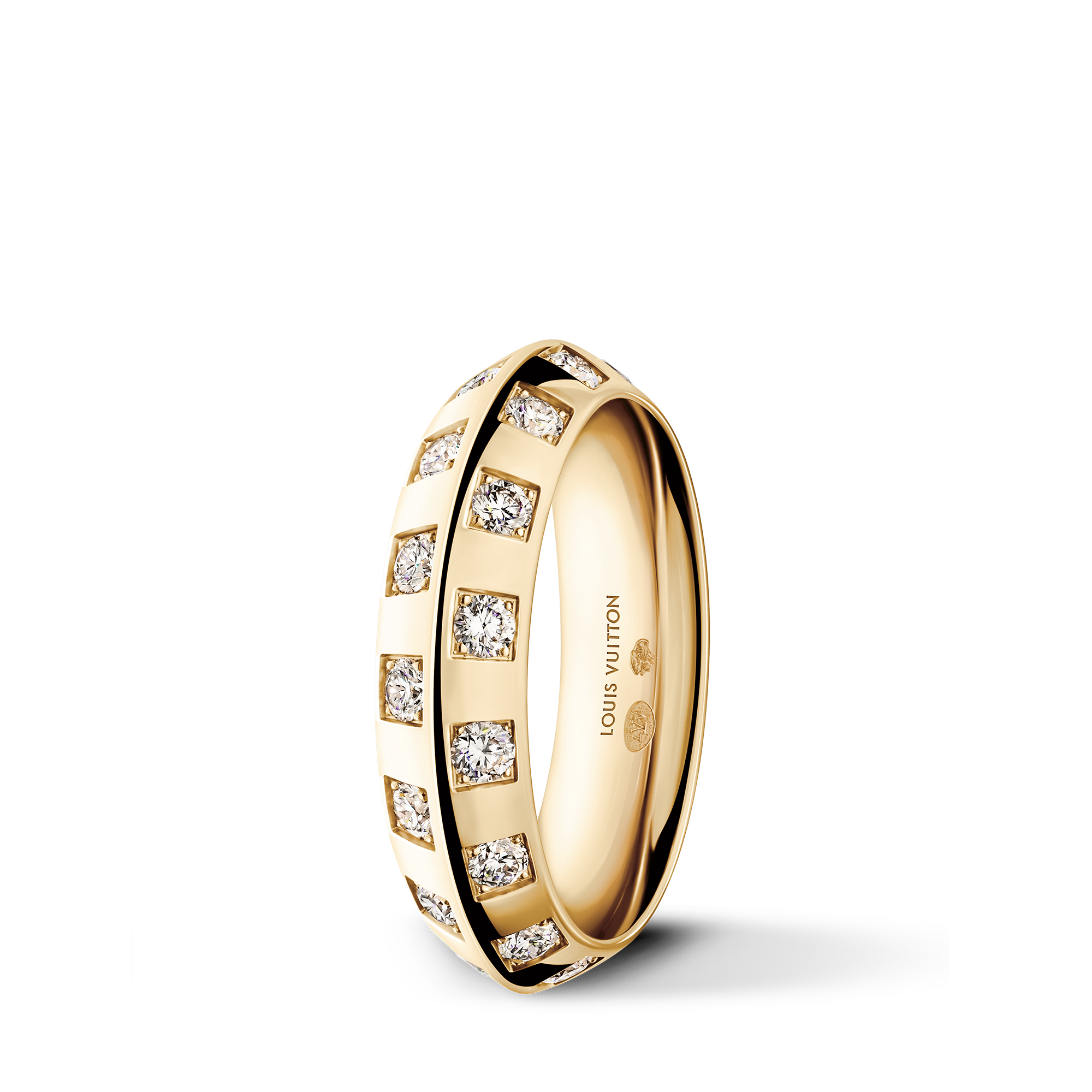 Le Damier de Louis Vuitton Ring, Yellow Gold and Diamonds  in Jewellery
