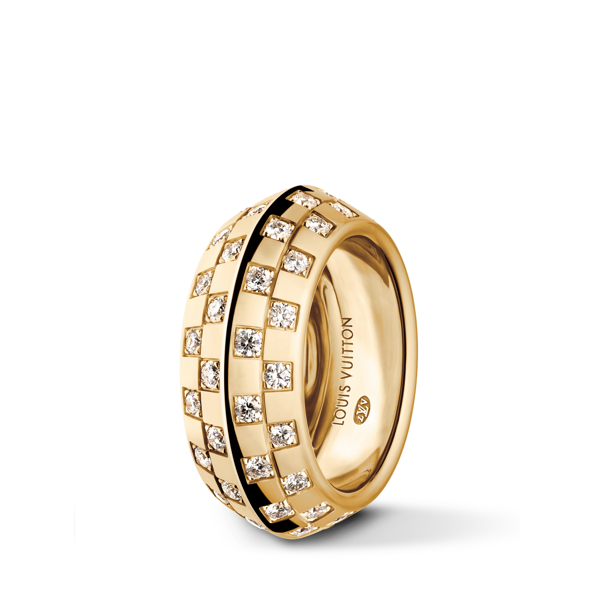 Le Damier de Louis Vuitton Ring, Yellow Gold and Diamonds  in Jewellery