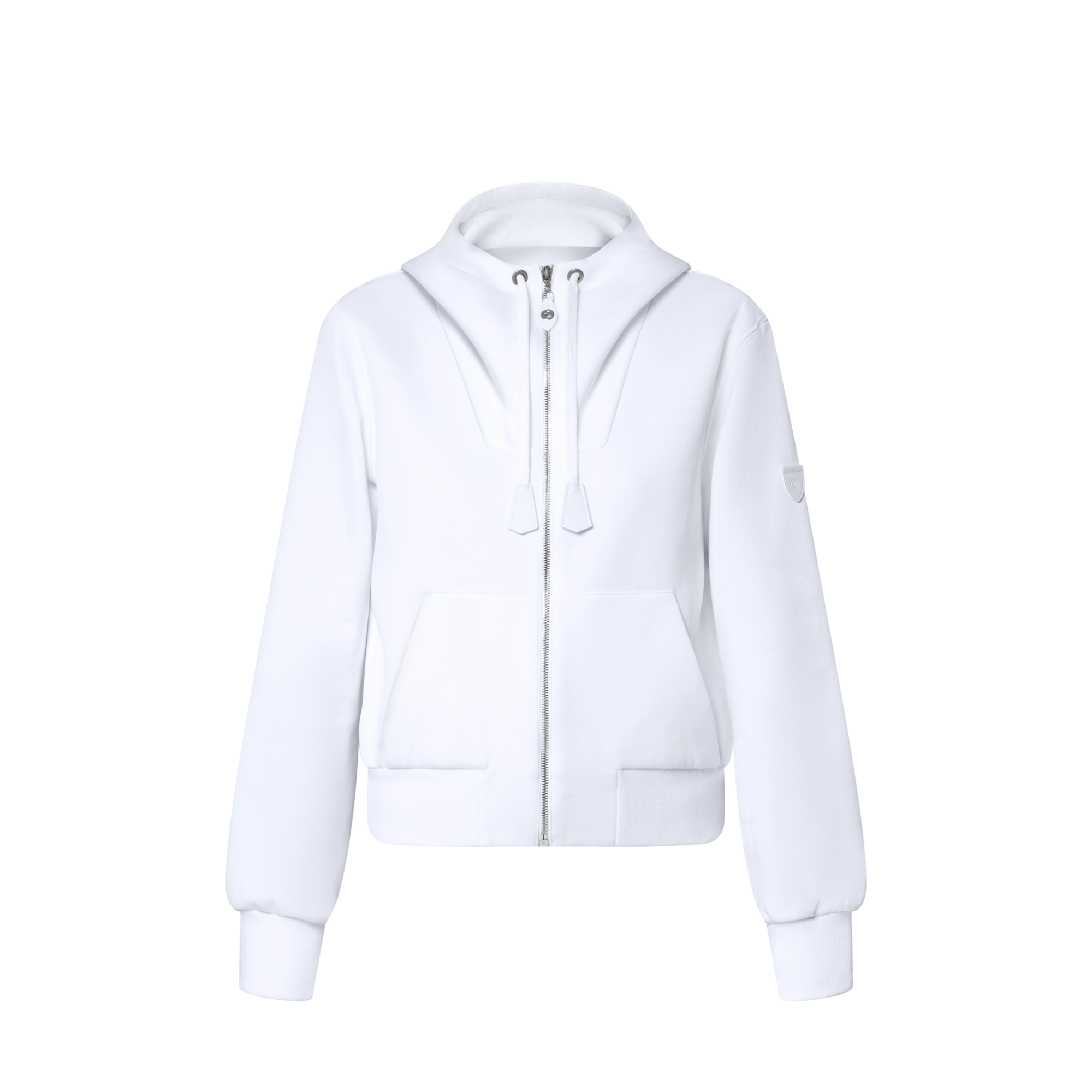 Leather Accent Hoodie  in Women