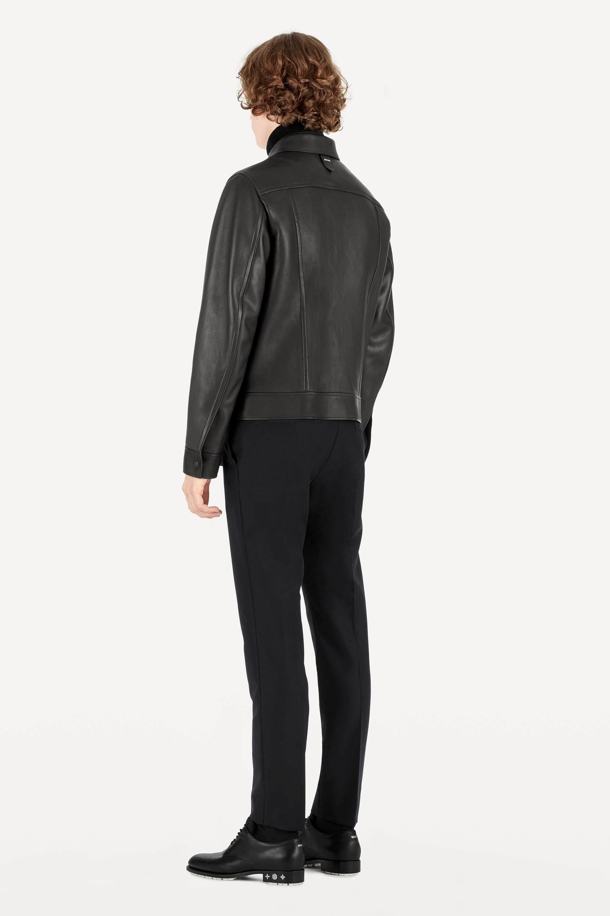 皮革牛仔外套  in 男士