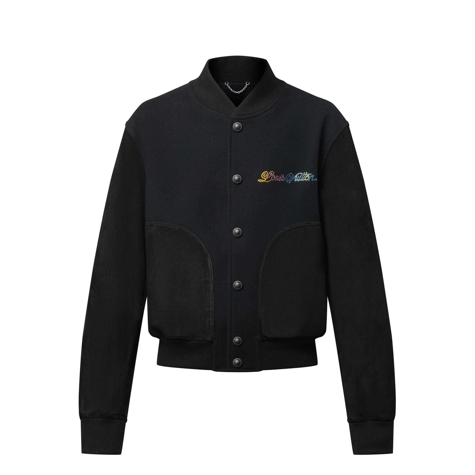 Leather Mix Varsity Blouson  in Men