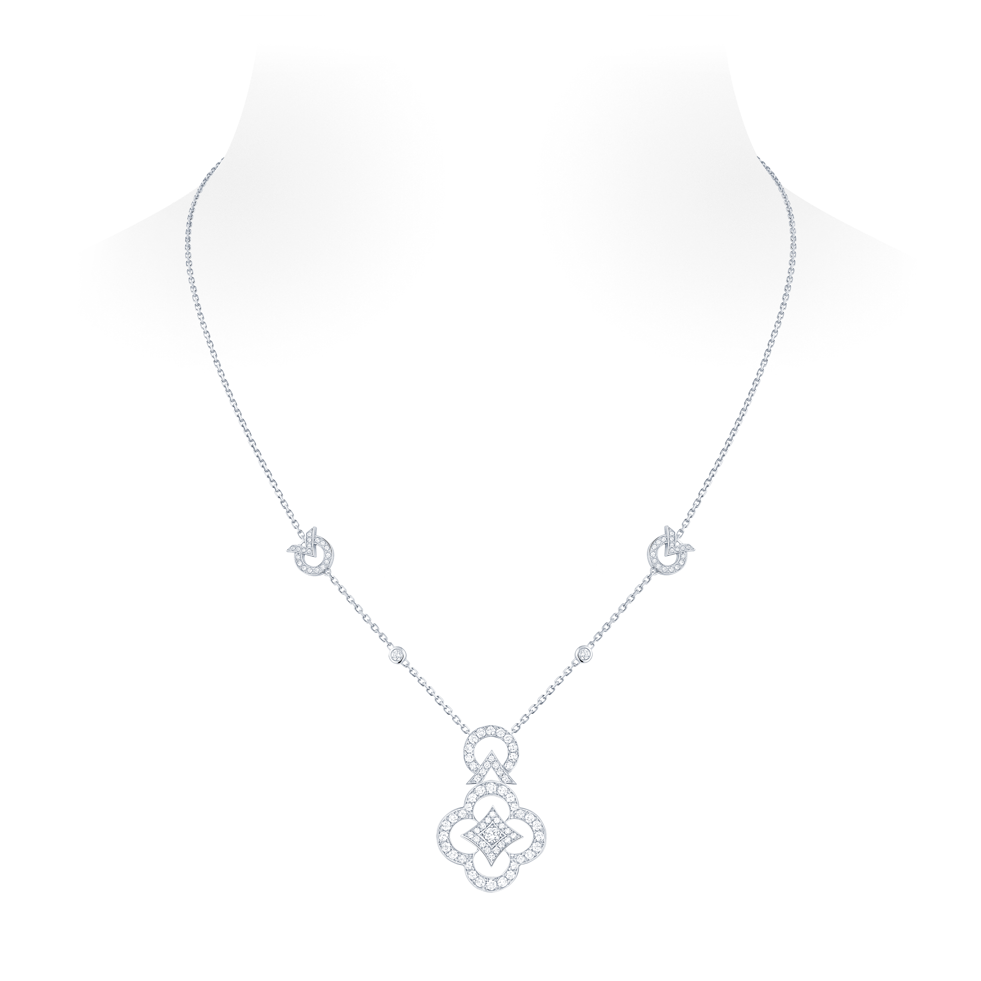 Les Ardentes 白K金配鑽石長頸鏈  in 珠寶系列