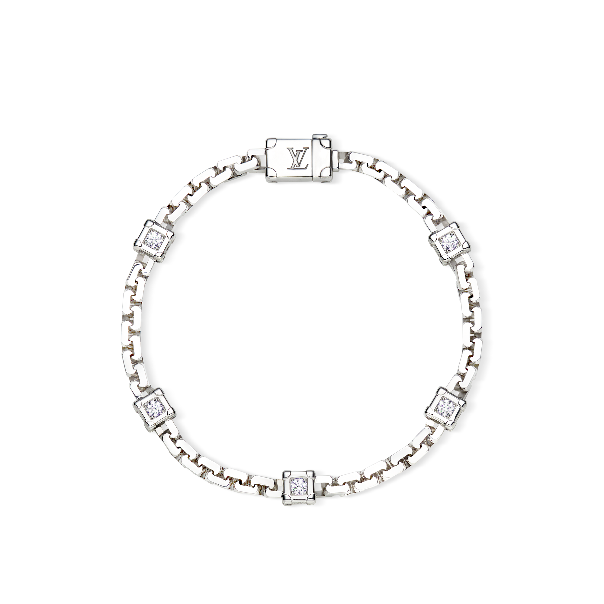 Les Gastons Vuitton Trunk Bracelet, White Gold and Diamonds  in Jewellery