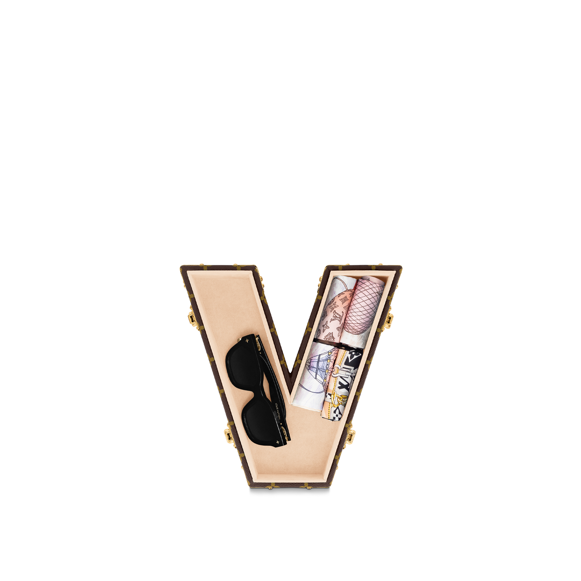 Letter Trunk V Monogram 帆布 in Les Extraordinaires