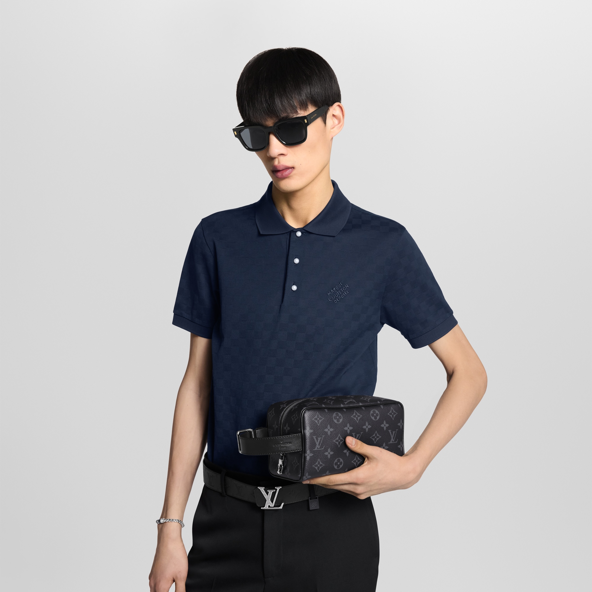 Trousse Toilette Locker Dopp Kit Monogram Eclipse 帆布 in 男士