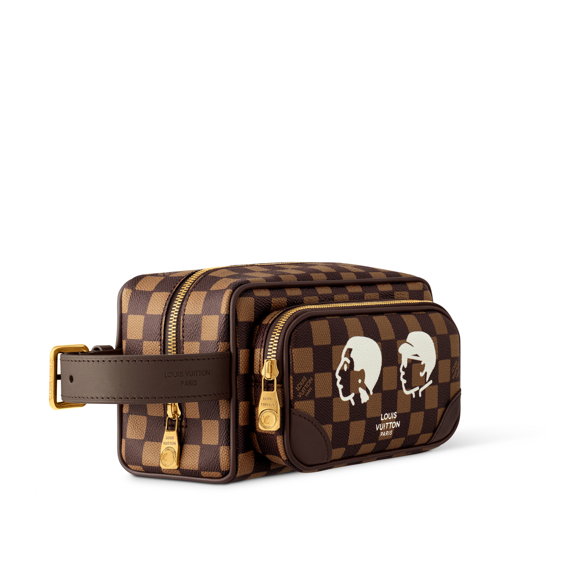 Locker Dopp Kit Damier Ebène Canvas in Men