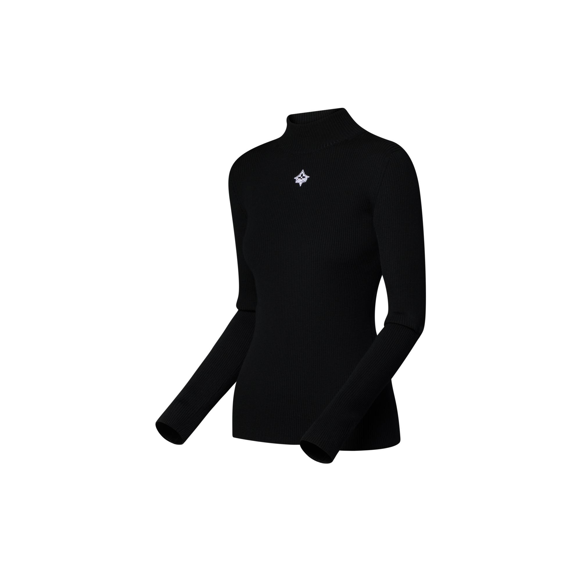 Long-Sleeved Rib-Knit Top  in Women