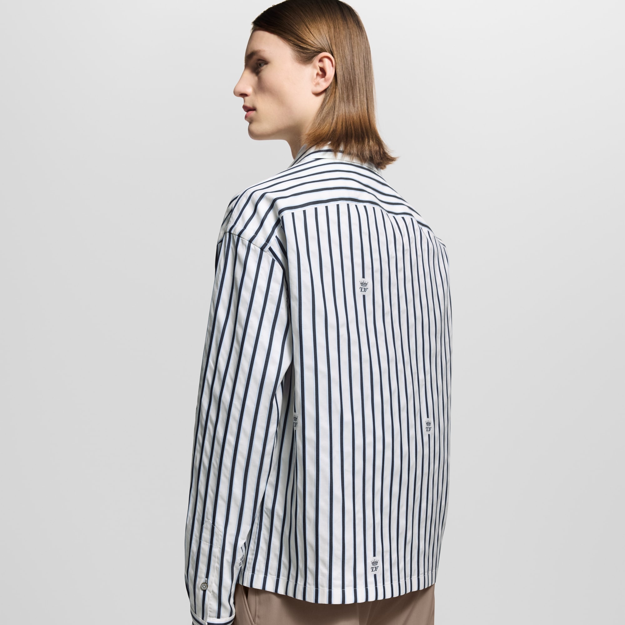 長袖拉鏈襯衫  in 男士