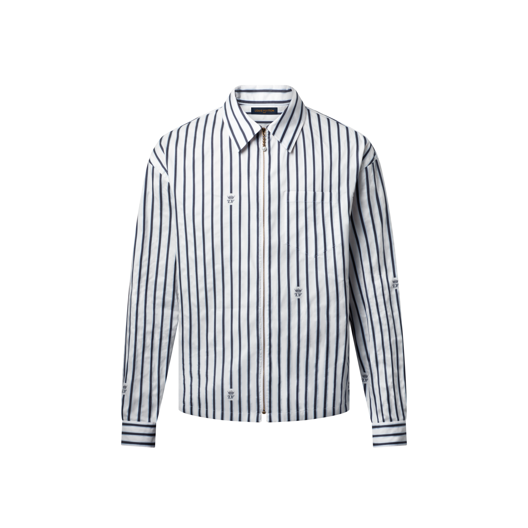 長袖拉鏈襯衫  in 男士