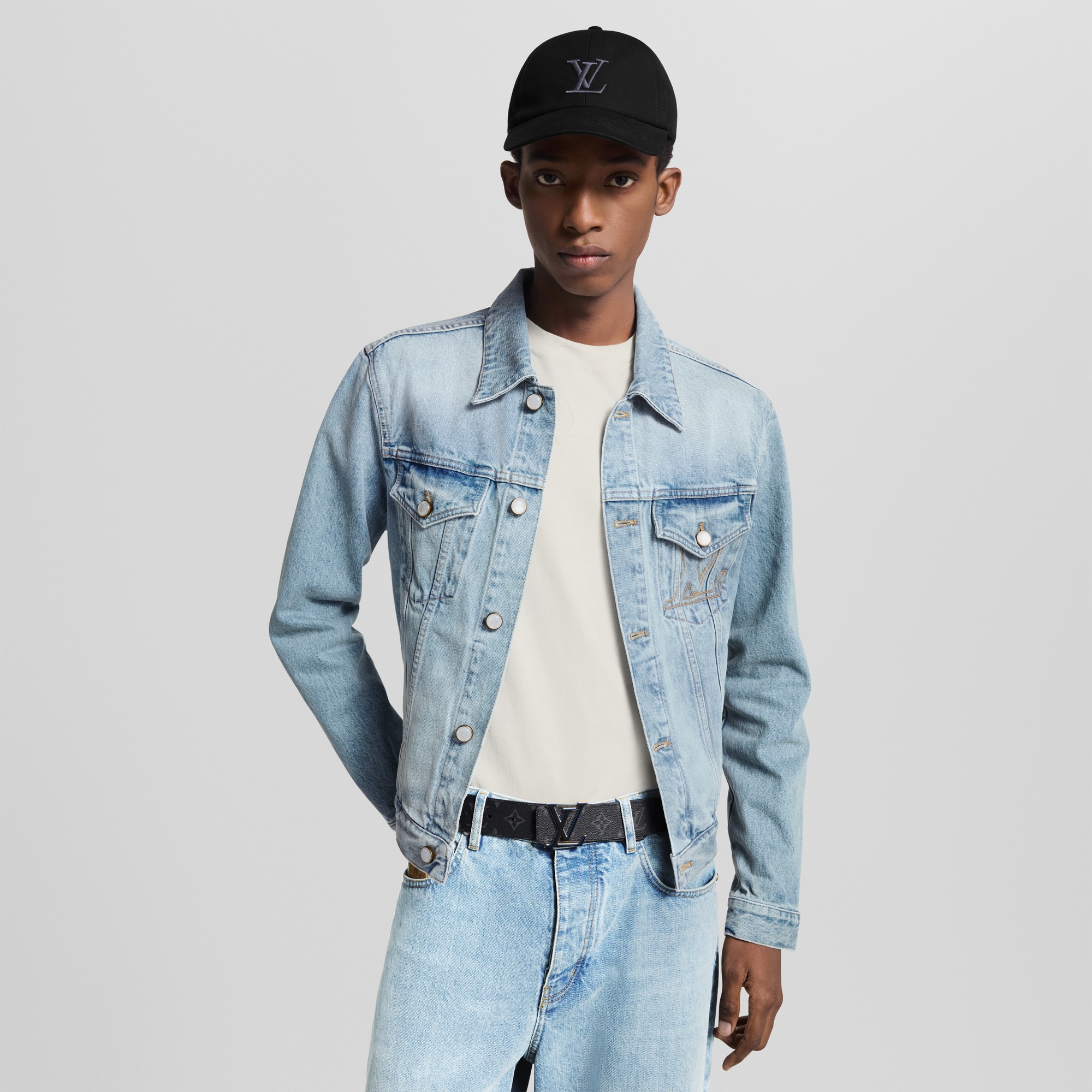 LV 3 Steps 40毫米雙面皮帶  in 男士