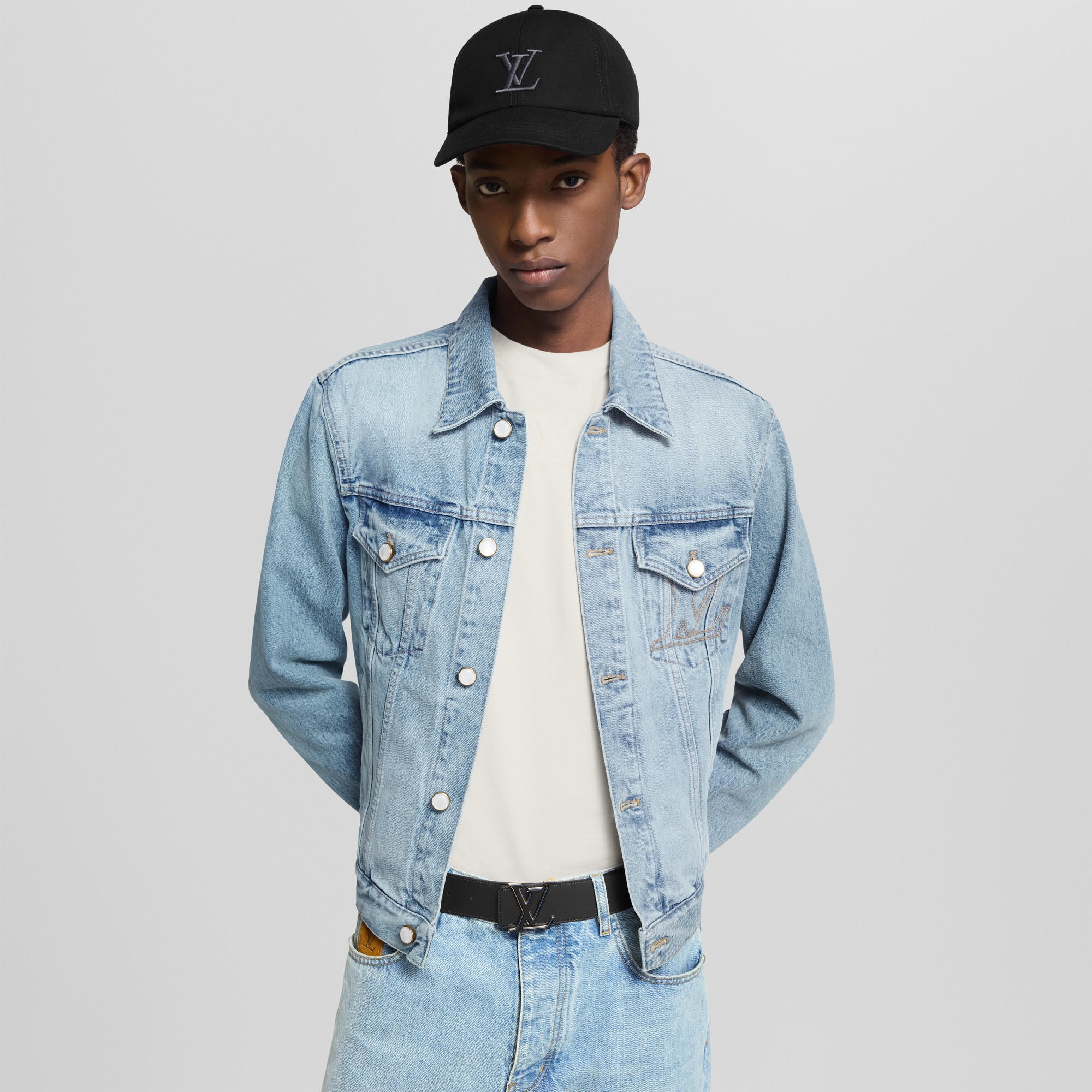 LV 3 Steps 40毫米雙面皮帶  in 男士