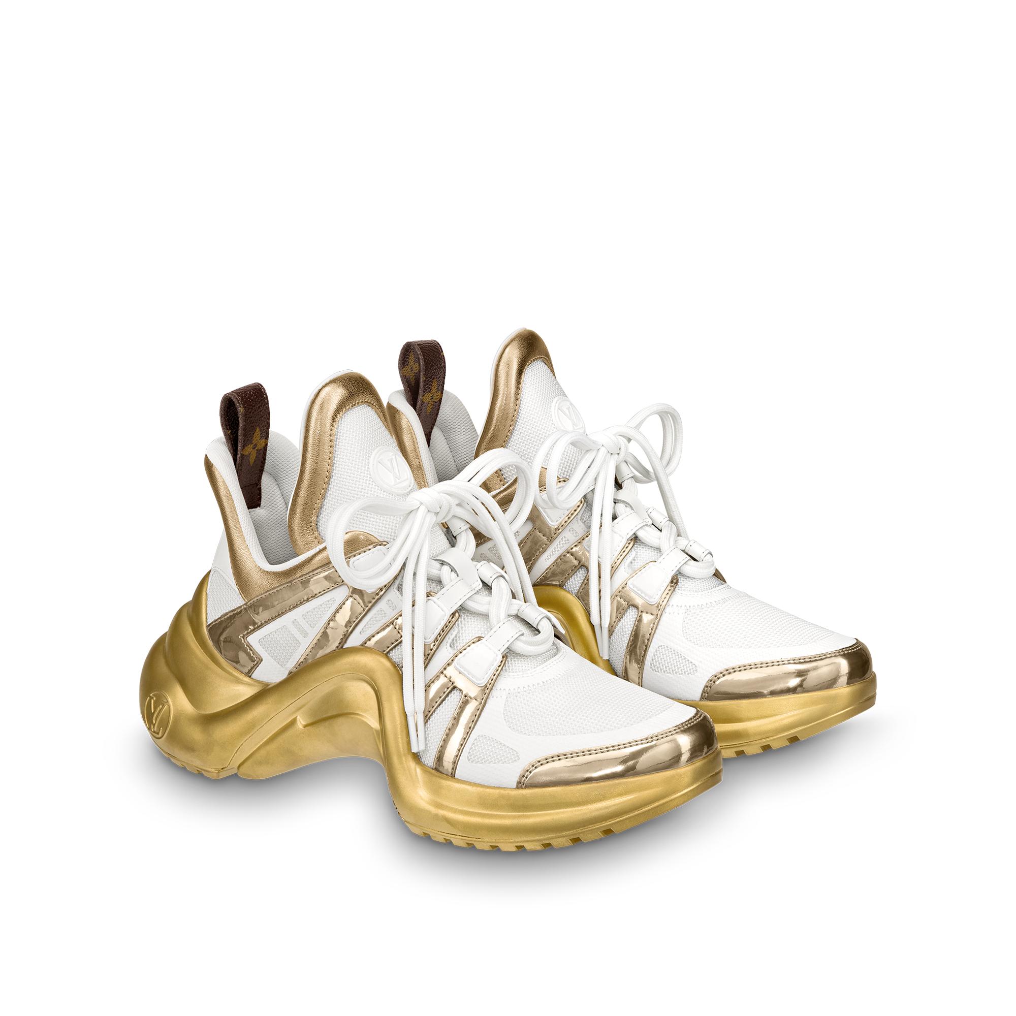 lv archlight sneaker gold