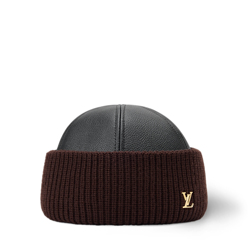 LV Artic Leather & Knit Beanie . in Women's Accessories Hats and Gloves collections by Louis Vuitton (Product zoom)