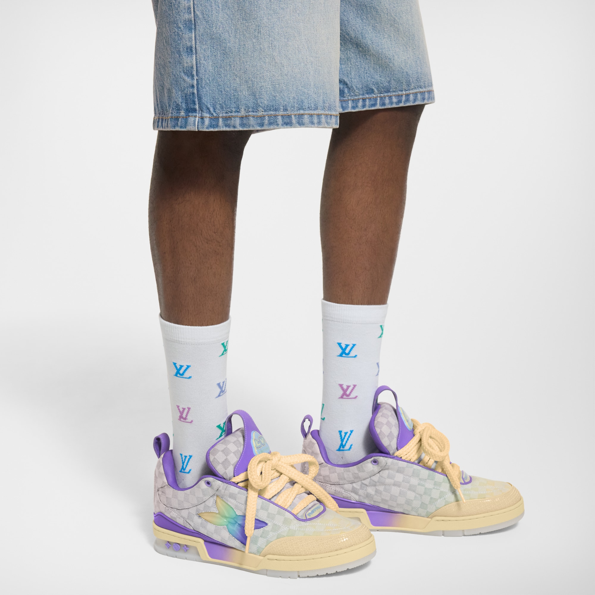 LV Blason Shading Socks . in Men